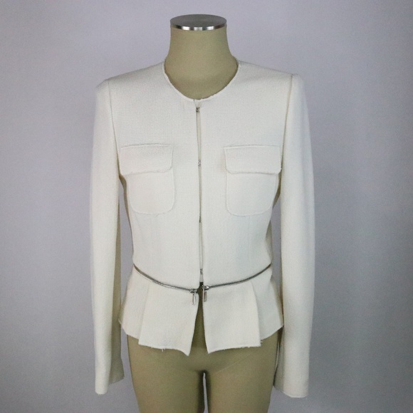 Zara Jackets & Blazers - NWT Zara Cream Removable Zip Blazer H003